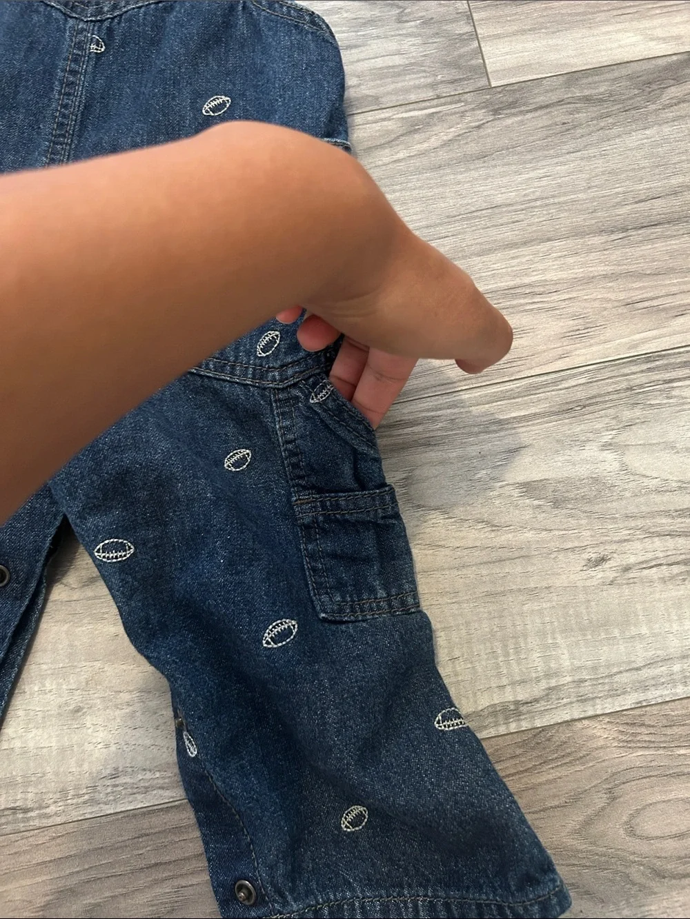 OshKosh B'gosh Denim Overalls with Mustard Quilted Jacket